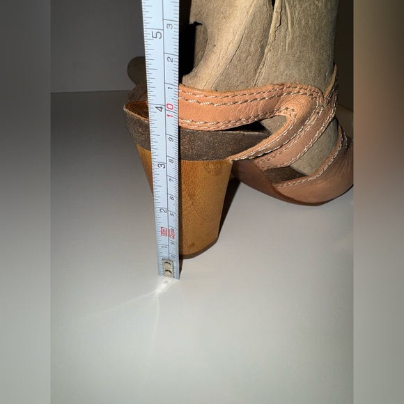 Women’s Naya Cecilia Tan Leather‎ Strappy Platform Sandals Size 4 Anthropologie - Picture 6 of 12